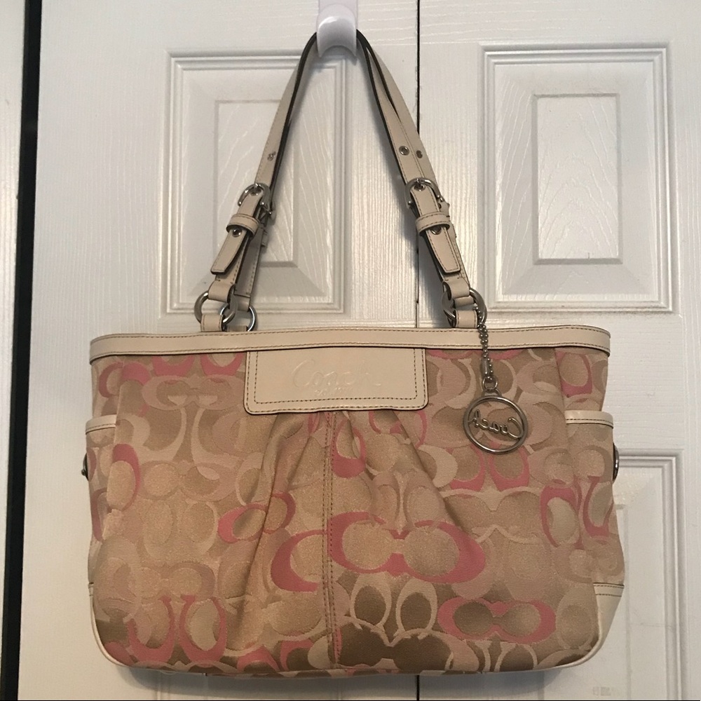 Coach Pink Cream Tote